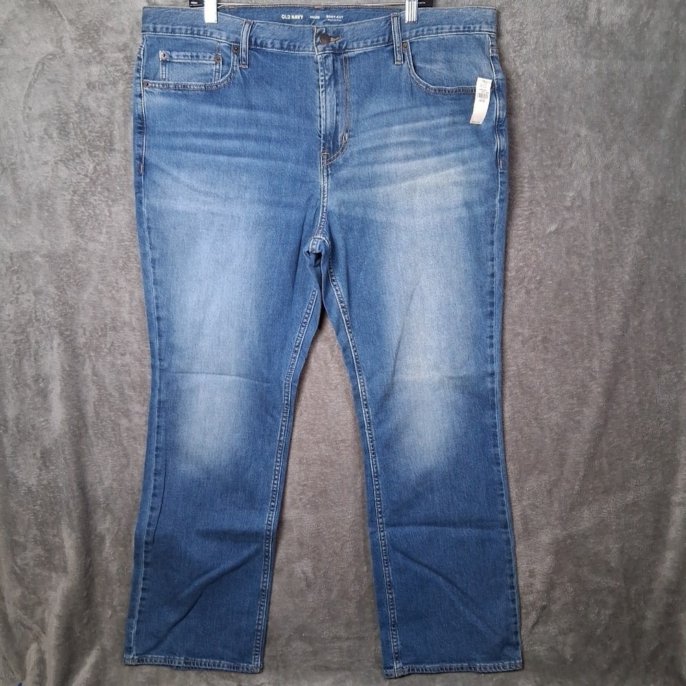 NWT Old Navy Bootcut Built In Flex Jeans Mens 40x32 Blue Straight Fit Stretch